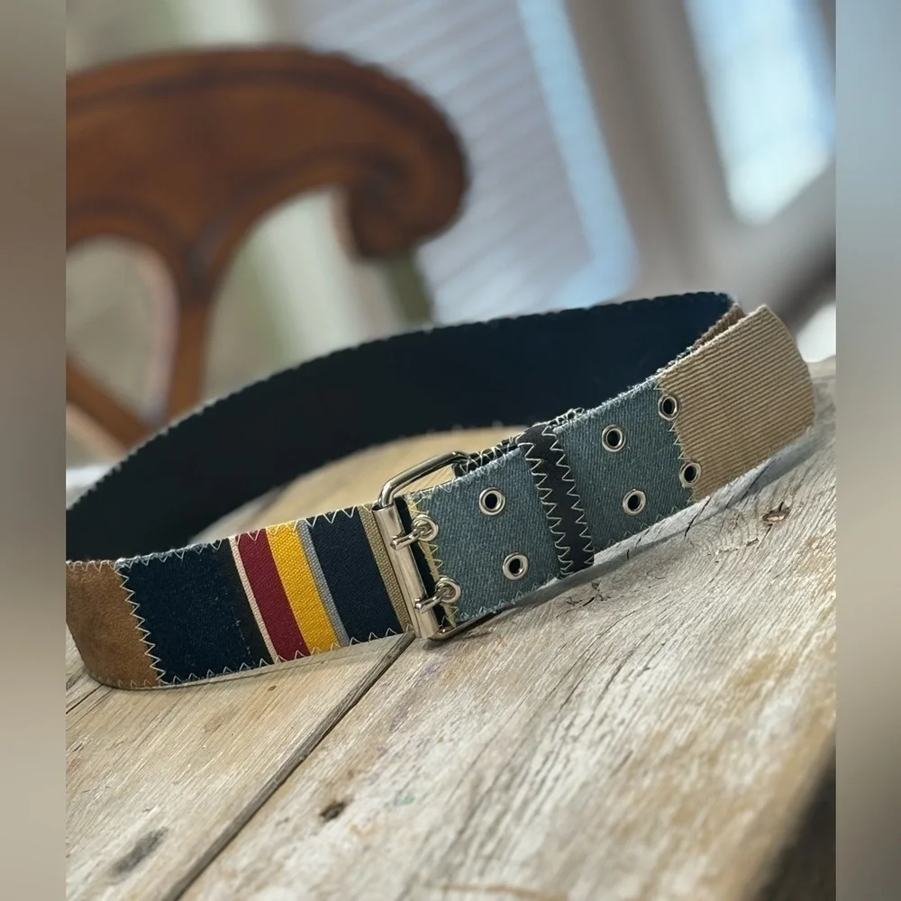 Southwestern Multi-Colored Canvas Belt. Women’s 38”L | Trendy | Chic. EUC